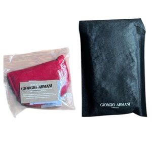 Giorgio Armani Bright Red Make up cell phone bag & Compact Mirror